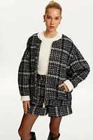 Nocturne Oversized Tweed Bomber Jacket in Multi-Colored at Nordstrom