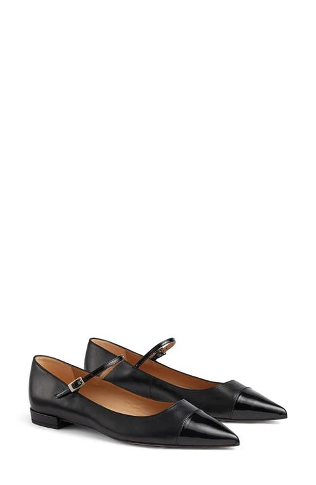 LK Bennett Monty Pointed Cap Toe Mary Jane Flat at Nordstrom