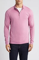 Peter Millar Crown Crafted Excursionist Flex Merino Wool Blend Quarter Zip Pullover Valencia at Nordstrom,