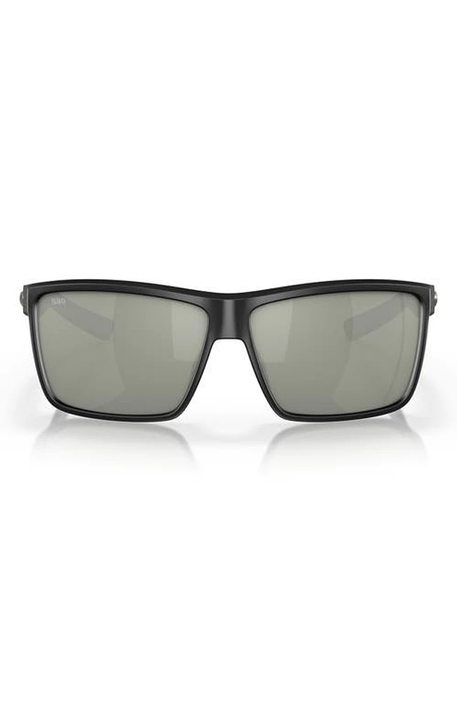 Costa Del Mar Rinconcito 60mm Polarized Rectangular Sunglasses in Silver at Nordstrom