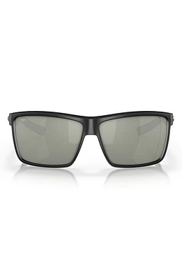 Costa Del Mar Rinconcito 60mm Polarized Rectangular Sunglasses in Silver at Nordstrom