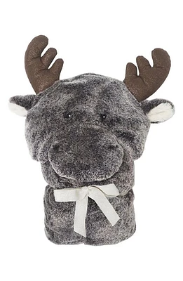 MON AMI Marley Moose Hooded Blanket in Brown at Nordstrom