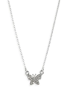 BP. Crystal Butterfly Pendant Necklace in Silver at Nordstrom