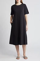 Masai Copenhagen Nacala Cotton A-line Midi Dress in Black at Nordstrom, Size Large