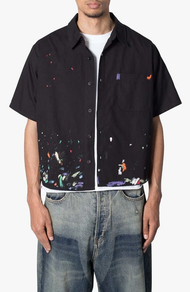 mnml Painter Short Sleeve Button-Up Shirt at Nordstrom