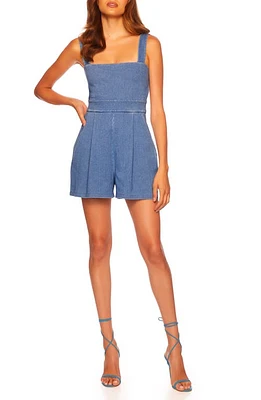 Susana Monaco Stretch Denim Romper Light at Nordstrom,