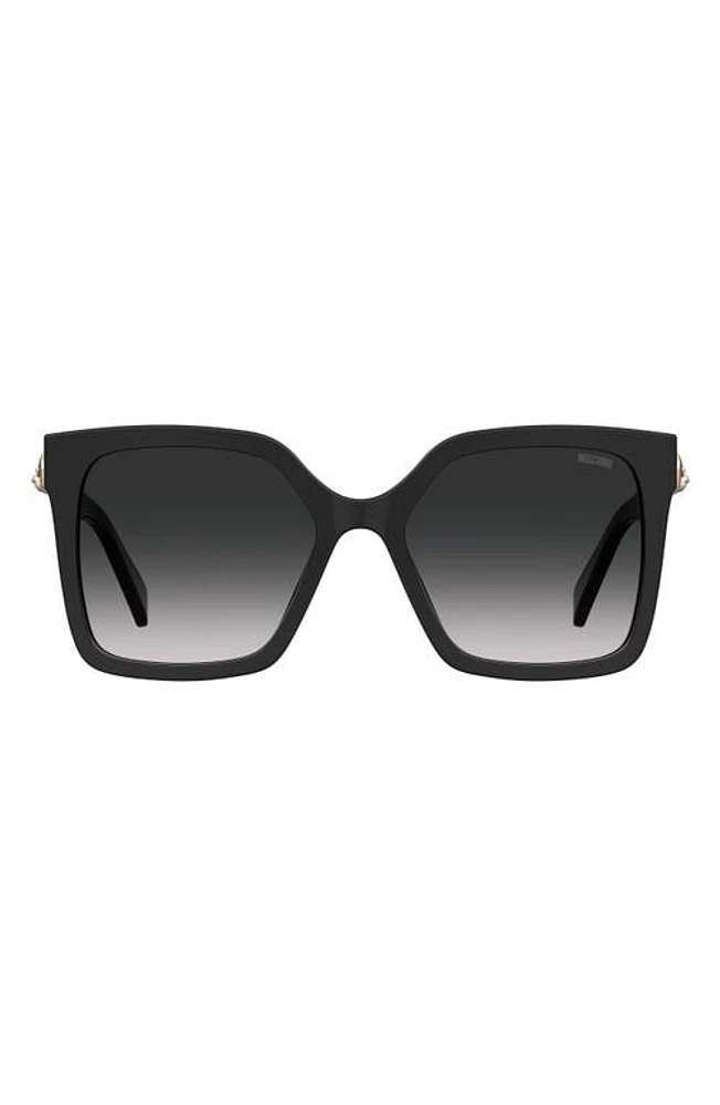 Moschino 55mm Gradient Square Sunglasses in Black/grey Shaded at Nordstrom