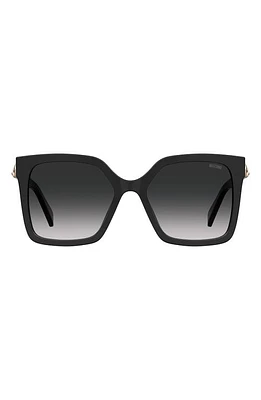 Moschino 55mm Gradient Square Sunglasses in Black/grey Shaded at Nordstrom