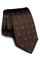 Jack Victor St. George Neat Floral Silk Tie in Brown at Nordstrom