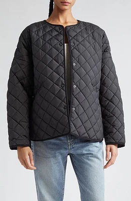 TOTEME Oversize Quilted Jacket in Black at Nordstrom, Size X-Small