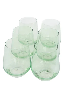 Estelle Colored Glass Set of Stemless Wineglasses in Mint Green at Nordstrom