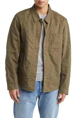 Billy Reid Leroy Organic Cotton Shirt Jacket Moss Green at Nordstrom,