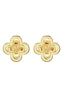 Tory Burch Kira Clover Stud Earrings in Tory Gold at Nordstrom