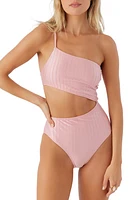 O'Neill Mizi Agadir Metallic Rib One-Shoulder One-Piece Swimsuit at Nordstrom,