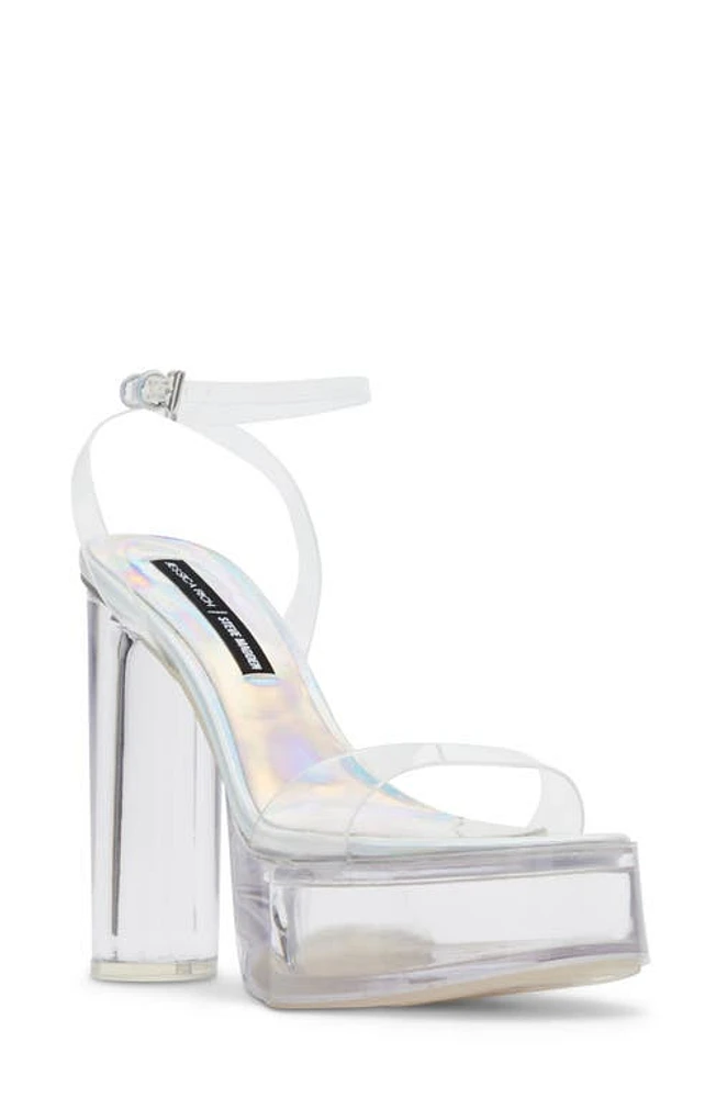 Jessica Rich by Steve Madden Nova Ankle Strap Platform Sandal Iridescent at Nordstrom,