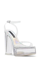 Jessica Rich by Steve Madden Nova Ankle Strap Platform Sandal Iridescent at Nordstrom,