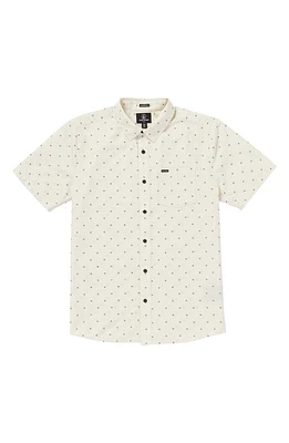 Volcom Stone Marcos Short Sleeve Button-Up Shirt Off White at Nordstrom,