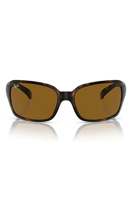 Ray-Ban 60mm Wrap Sunglasses in Brown at Nordstrom