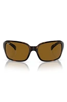 Ray-Ban 60mm Wrap Sunglasses in Brown at Nordstrom