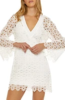 Trina Turk Chateau Long Sleeve Lace Cover-Up Dress in Vanilla at Nordstrom, Size X-Small