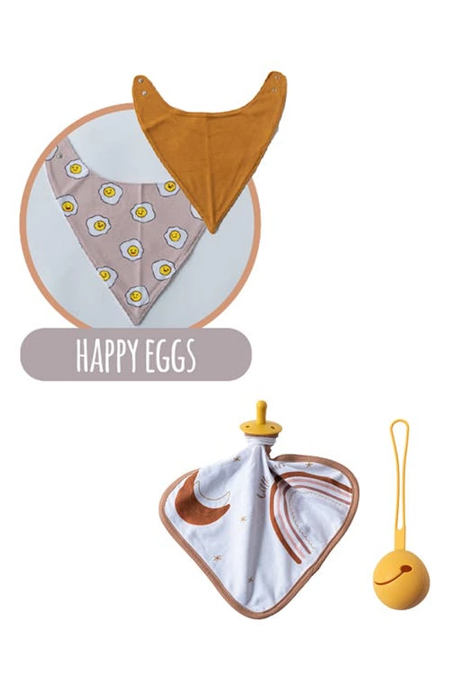 EARTH BABY OUTFITTERS Bib with Pacifier & Holder in at Nordstrom