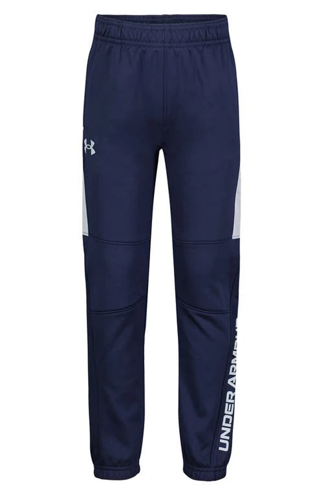 Under Armour Kids' Reinforced Knee Sweat Pants in Midnight Navy at Nordstrom