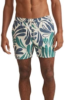 Marine Layer Abstract Floral Swim Trunks in Cool Abstract Floral at Nordstrom, Size Xx-Large