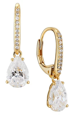 Nadri Modern Love Cubic Zirconia Pear Drop Earrings in Gold at Nordstrom