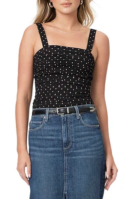 PAIGE Bergamot Polka Dot Camisole Black/Cafe at Nordstrom,