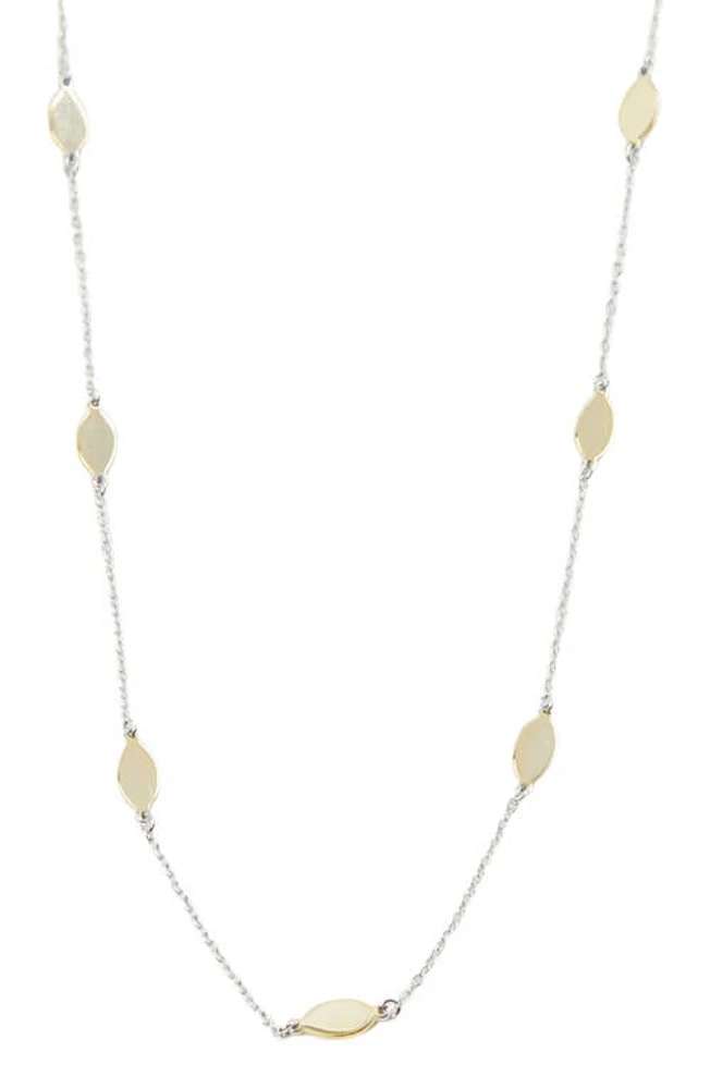 Argento Vivo Sterling Silver Organic-Shape Station Necklace in Gold/Silver at Nordstrom