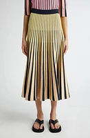 PARTOW Millie Stripe Rib Sweater Skirt in Sunset at Nordstrom, Size Medium