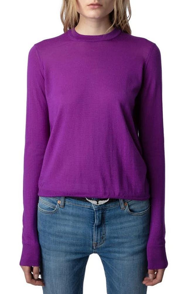 Zadig & Voltaire Emma Wool Crewneck Sweater in Goa at Nordstrom, Size Medium