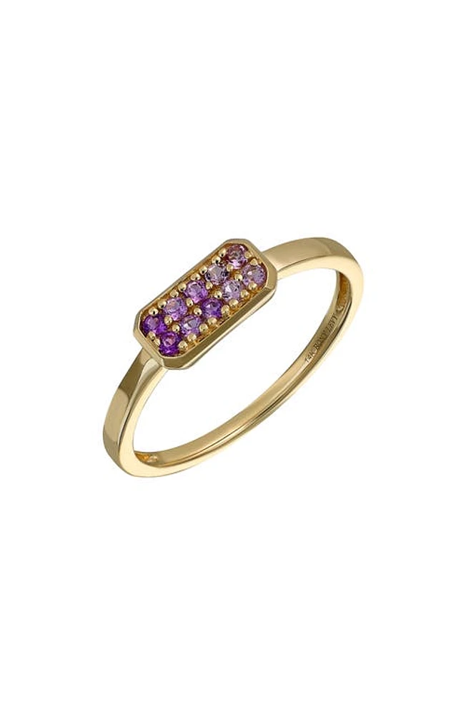 Bony Levy 14K Gold Pavé Amethyst Ring Yellow at Nordstrom,