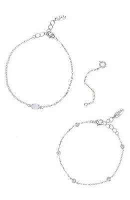 Ettika Set of 2 Bracelets in Silver at Nordstrom