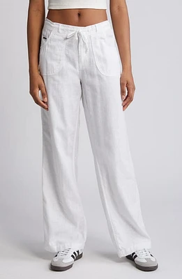 BDG Urban Outfitters Five-Pocket Linen Blend Pants White at Nordstrom,