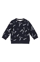 MILES THE LABEL Bowling Print Sweatshirt 604 Navy at Nordstrom,