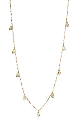 Argento Vivo Sterling Silver Diamond Cut Disc Charm Necklace in Gold at Nordstrom