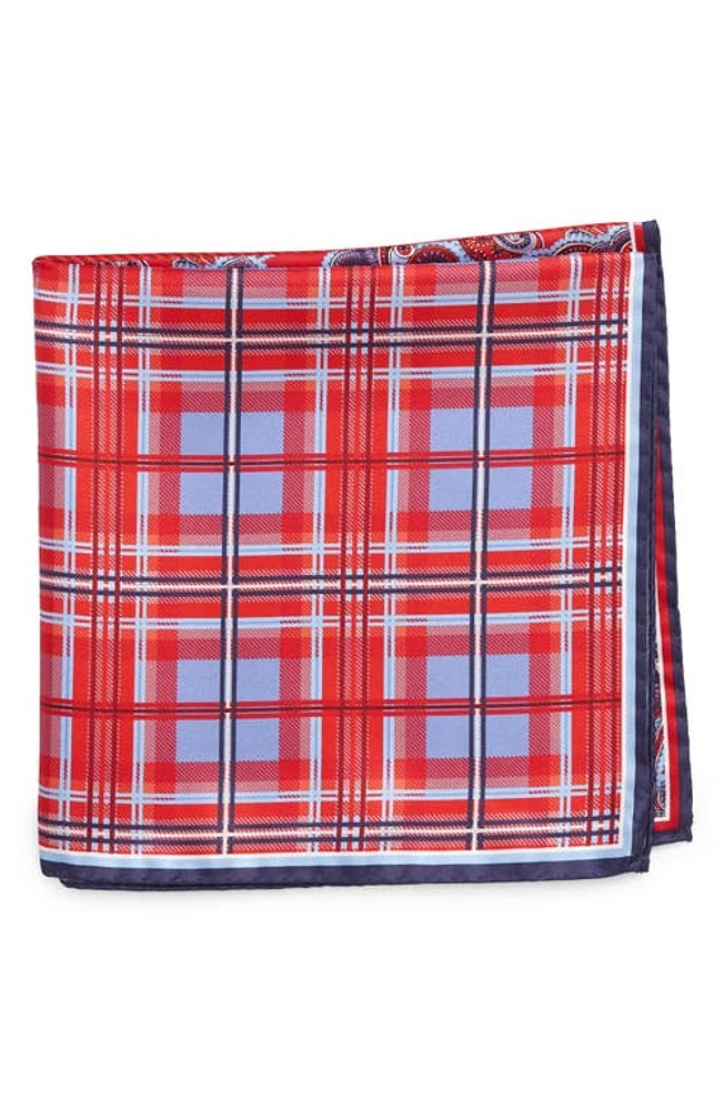 Nordstrom Men's Shop 'Three Panel' Silk Pocket Square in Red at Nordstrom