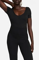 Nike Short Sleeve Rib Sweater Bodysuit at Nordstrom,