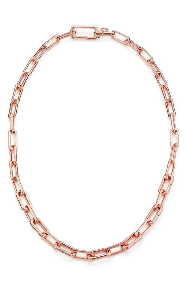 Monica Vinader Alta Capture Necklace in Rose Gold at Nordstrom, Size 17 In