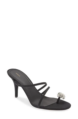 NEOUS Crystal Embellished Toe Loop Sandal in Black at Nordstrom, Size 8Us