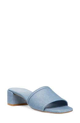 Stuart Weitzman Cayman Block Heel Sandal Silver at Nordstrom,