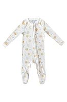 Copper Pearl Zip-Up Footie Pajamas Chip at Nordstrom,