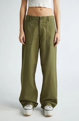 R13 Wide Leg Utility Pants Olive at Nordstrom,