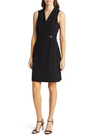 Tahari ASL Sleeveless Wrap Dress in Black at Nordstrom, Size 16