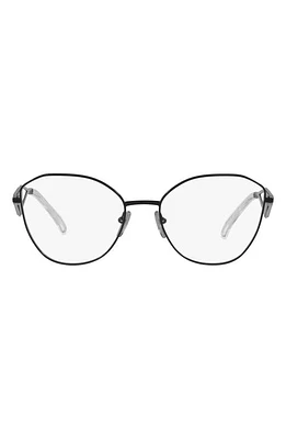 Prada 54mm Round Optical Glasses in Black at Nordstrom