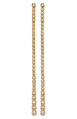 Sara Weinstock Isadora Cushion Diamond Linear Drop Earrings in Yellow Gold at Nordstrom