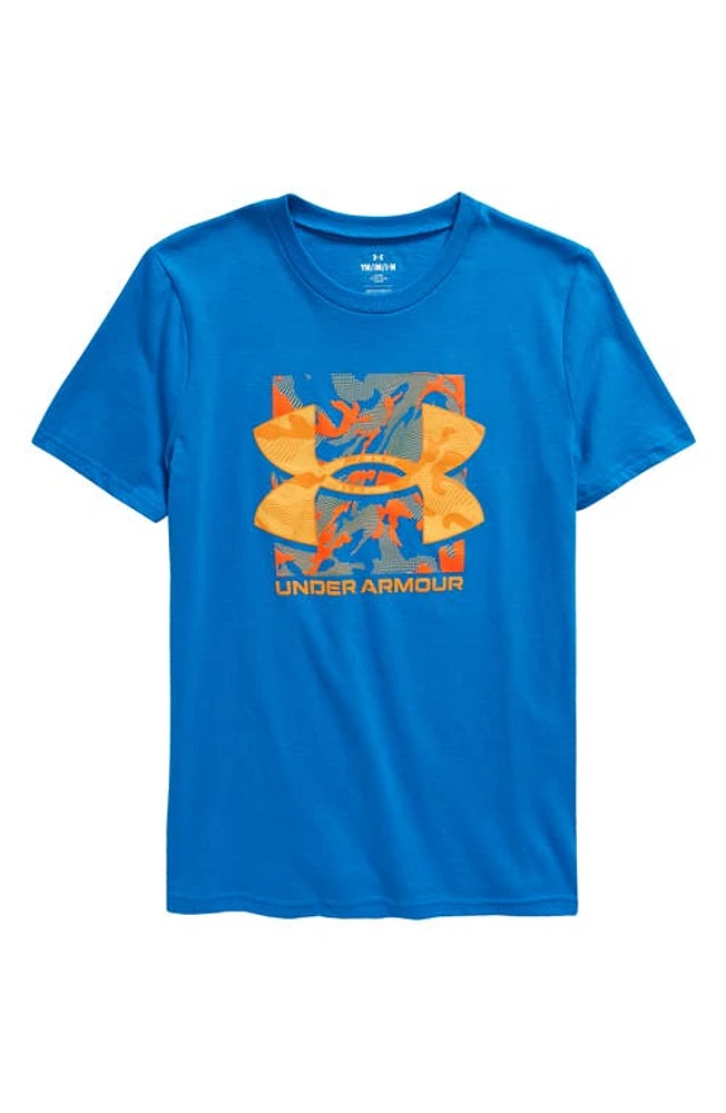 Under Armour Kids' Box Logo Graphic Tee Photon Blue at Nordstrom,