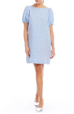 FIFTEEN TWENTY Juliette Linen Minidress in Capri Blue at Nordstrom, Size X-Small