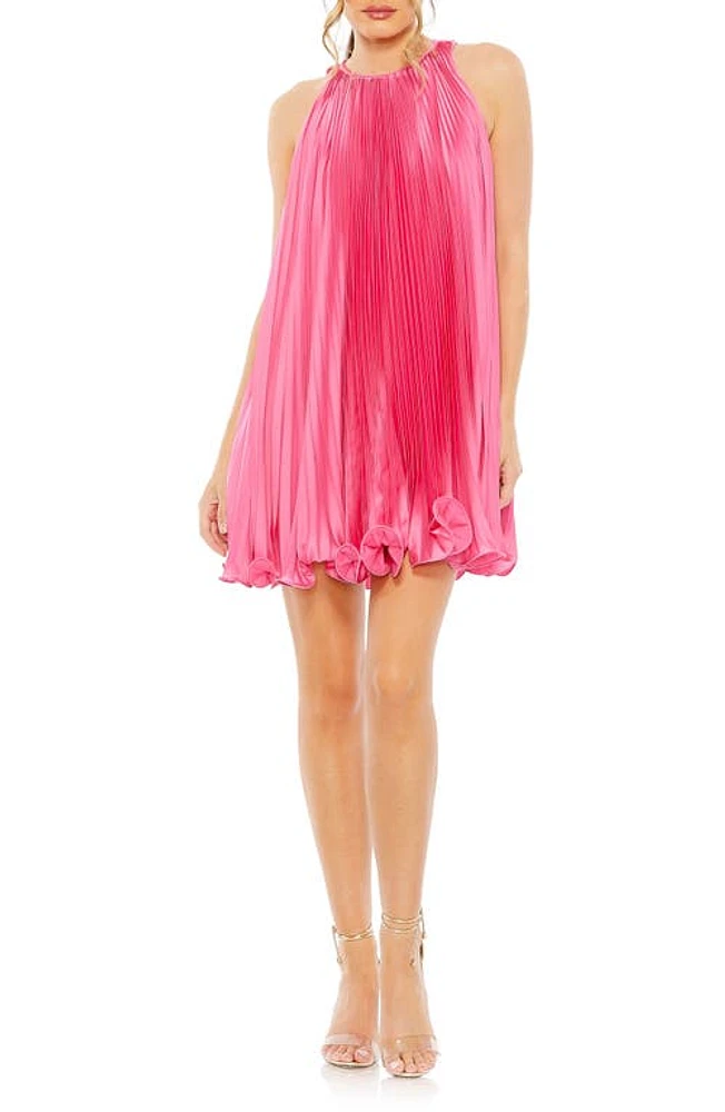 Ieena for Mac Duggal Pleated Flowy Cocktail Minidress at Nordstrom,